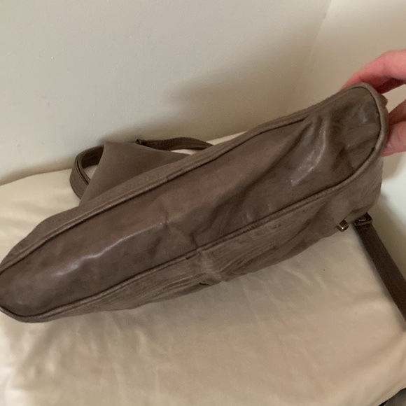 Cadelle Real Leather VintageTaupe Purse Crossbody Shoulder Bag EUC - Picture 7 of 10